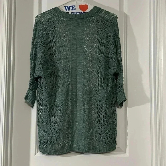 PINK REPUBLIC Women’s Small Coastal Chic Green Cardigan - Picture 6 of 8